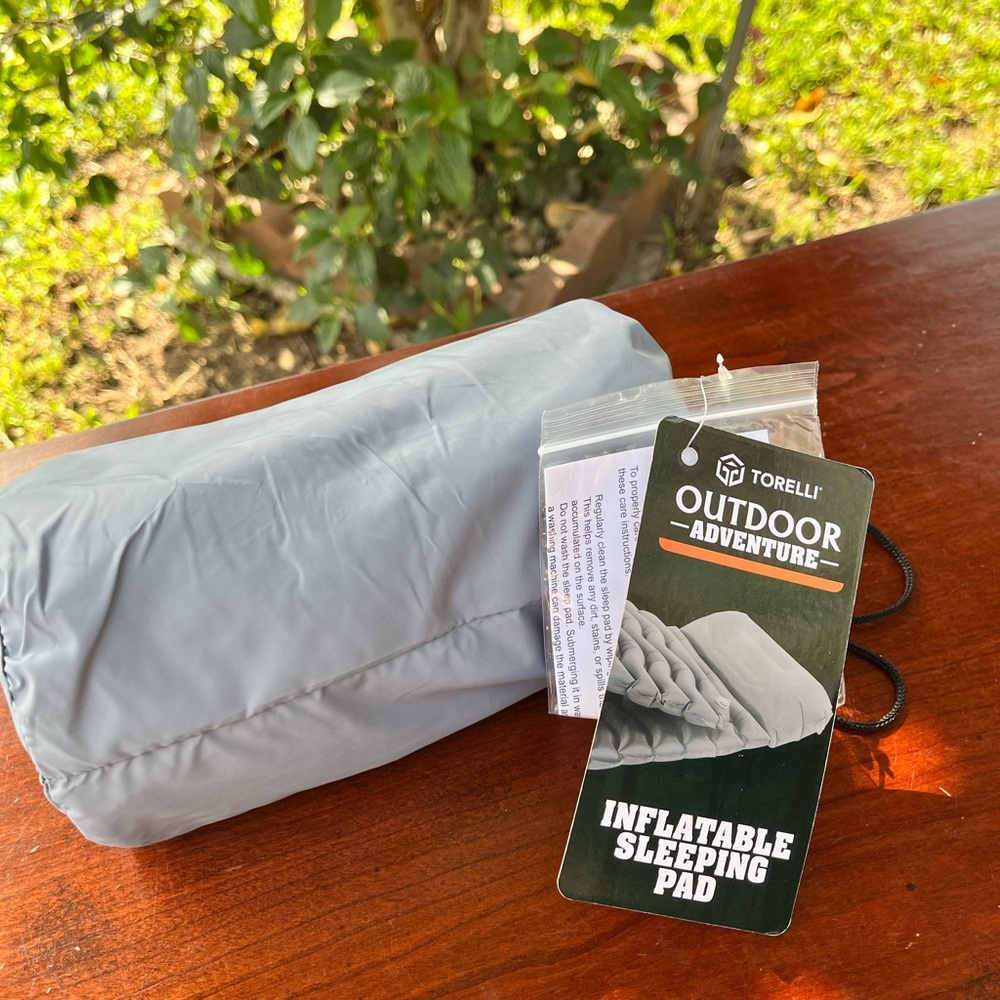 Outdoor Adventure Inflatable Sleeping Pad - Light Gray